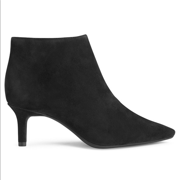 AEROSOLES Shoes - Aerosoles Epigram Ankle Boot, Black Suede, 8 M